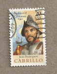 Stamps United States -  Juan Rodriguez Carrillo, explorador