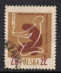 Sellos de Europa - Polonia -  Figura de rodillas.