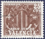 Stamps Spain -  Edifil V10 Plan Sur de Valencia 0,25