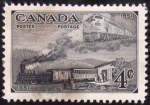 Sellos de America - Canad -  evolucion en el transporte 1851-1951