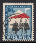 Stamps : Europe : Poland :  Tres niños que abandonan la escuela.