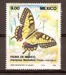 Stamps America - Mexico -  MARIPOSA   LLAMADORA