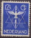 Stamps : Europe : Netherlands :  Holanda 1938 Scott 200 Sello Estrella, Paloma y Espada usado Netherland 