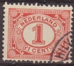Stamps Netherlands -  Holanda 1898-1924 Scott 056 Sello Serie Basica Numeros usado Netherland 