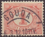 Stamps Netherlands -  Holanda 1898-1924 Scott 056 Sello Serie Basica Numeros usado Netherland 