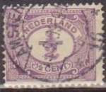 Stamps Netherlands -  Holanda 1898-1924 Scott 055 Sello Serie Basica Numeros usado Netherland  