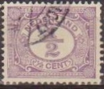 Stamps Netherlands -  Holanda 1898-1924 Scott 055 Sello Serie Basica Numeros usado Netherland  