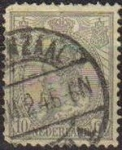 Sellos de Europa - Holanda -  Holanda 1898-1924 Scott 067 Sello Reina Wihelmina usado 10c Netherland 