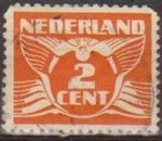 Stamps Netherlands -  Holanda 1924-26 Scott 168 Sello Gull Gaviota 2c usado Netherland 