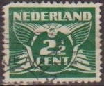 Stamps Netherlands -  Holanda 1924-26 Scott 169 Sello Gull Gaviota 2 1/2c usado Netherland 