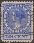 Stamps Netherlands -  Holanda 1924-26 Scott 180 Sello Reina Wihelmina 12 1/2c usado Netherland 