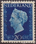 Stamps Netherlands -  Holanda 1947 Scott 295 Sello Reina Guillermina 20c usado Netherland 