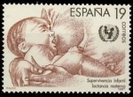 Stamps Spain -  ESPAÑA 1987 2886 Sello Nuevo Supervivencia Infantil Lactancia Espana Spain Espagne Spagna Spanje