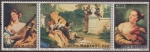 Stamps : Europe : San_Marino :  SAN MARINO 1971 Scott 733/5 Sellos Nuevos Pintor Veneciano Giambattista Tiepolo (1696-1770) Mujer