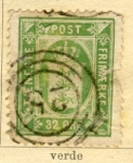 Stamps : Europe : Denmark :  Escudo Real Edicion 1875