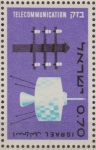 Stamps : Asia : Israel :  ISRAEL 1965 Scott 294 Sello Nuevo Poste de Telegrafo Telegraph pole and Syncom Satelite MNH 