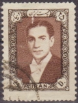 Stamps Iran -  IRAN 1956 Scott 1059 Sello Mohammad Shah Reza Pahlavi 25d Usado Stamp 