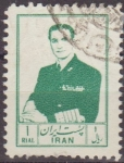 Stamps Iran -  IRAN 1954 Scott 1003 Sello Retrato Militar Mohammad Reza Shah Pahlavi Usado 