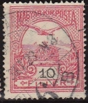 Stamps Hungary -  Hungria 1900 Scott 55 Sello Turull y Cruz de San Esteban Usado 10f Magyar Posta Ungarn Hungary Hongr