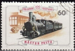 Stamps : Europe : Hungary :  Hungria 1976 Scott 2444 Sello Tren Locomotora Steam Engine nº17 de 1885 y Rabatamasi Station