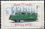 Stamps : Europe : Hungary :  Hungria 1976 Scott 2445 Sello Tren Locomotora Railbus de 1925 y Fertoszentmiklos Station Preoblitera