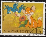 Stamps Hungary -  Hungria 1982 Scott 2759 Sello Fauna Comics Vuk el Zorro y Pájaro Dibujo de Attila Dargay