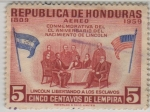 Sellos de America - Honduras -  Lincoln Libertando a los Esclavos