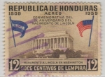 Stamps Honduras -  Monumento a Lincoln en Washington