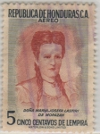 Stamps Honduras -  María Josefa Lastiri de Morazán