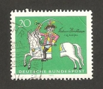 Stamps Germany -  250 anivº del nacimiento del barón munchhausen