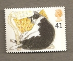 Stamps United Kingdom -  Gatos