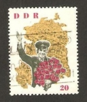Stamps Germany -  700 - Visita de Gagarin a Berlin