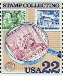 Stamps United States -  SELLO VISTO ATRAVES DE UNA LUPA
