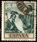 Stamps Spain -  Jesús coronando a San José - Zurbarán