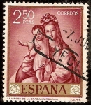 Sellos de Europa - Espa�a -  La Virgen de la Gracia - Zurbarán