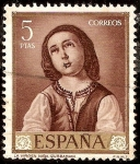 Stamps : Europe : Spain :  La Virgen Niña - Zurbarán