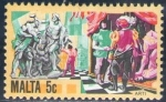 Stamps : Europe : Malta :  MALTA 1981 Sello Nuevo ** Arte Esculturas y Teatro 