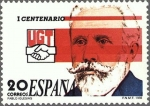 Sellos de Europa - Espaa -  ESPAÑA 1988 2948 Sello Nuevo Centenario Fundación UGT Pablo Iglesias Spain Espagne Spagna Spanje Spa