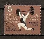 Stamps Germany -  DDR  Campeonato del Mundo de Pesas