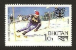 Stamps Asia - Bhutan -  olimpiadas de invierno en innsbruck 76, slalom