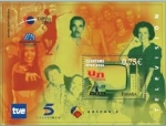 Stamps : Europe : Spain :  España 2002 3945 HB Sello ** Series de Tv Cuentame como Pasó, Un paso adelante y 7 Vidas Timbre Espa