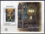 Stamps : Europe : Spain :  ESPAÑA 2002 3954 HB Sellos Nuevos Arte Español Nave Central y Vidrieras Catedral de Vitoria