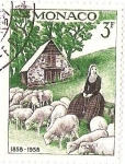 Sellos del Mundo : Europa : Mnaco : SELLO DE MONACO CENTENARIO APARICION VIRGEN DELOURDES