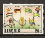 Sellos del Mundo : Africa : Liberia : Mundial de futbol España 82