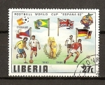 Stamps : Africa : Liberia :  Mundial de Futbol España 82