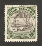 Stamps New Zealand -  Islas Cook - Desembarco del capitán Cook