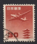 Stamps : Asia : Japan :  Pagoda y Avión.