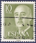Stamps Spain -  Edifil 1163 Serie básica Franco 10