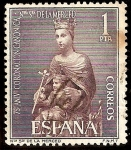 Stamps : Europe : Spain :  LXXV aniversario de la coronación de Ntra. Sra. de la Merced - Virgen de la Merced