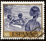 Stamps Spain -  Niños en la playa - Soroya